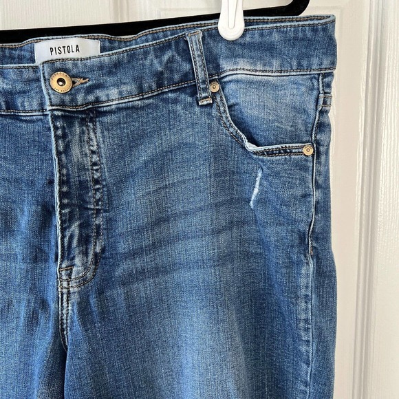 Pistola Skinny Jeans Distressed High Waisted Plus Size 16W - Picture 7 of 13